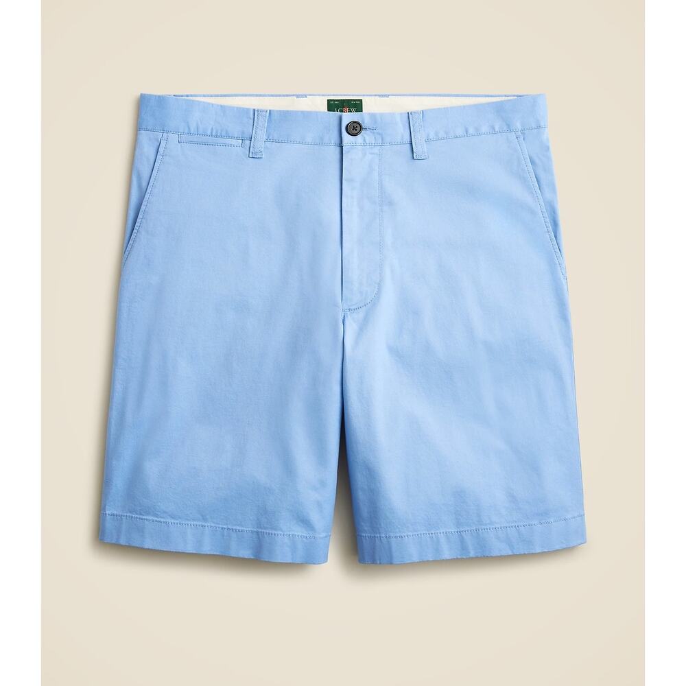 NWT J.Crew Men's 9" Portsider Stretch Cotton Chino Short Pale Seascape Size 34
